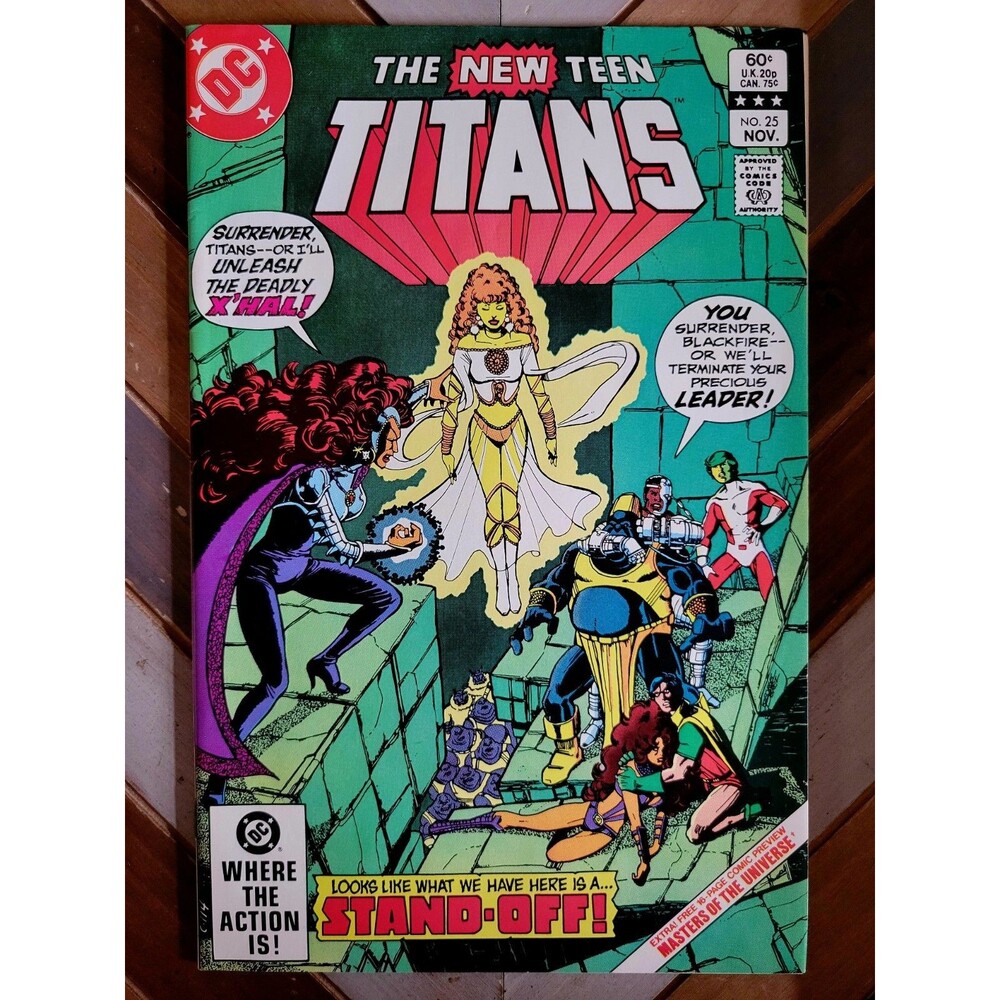 New Teen Titans #25 FN (1982) Perez Art! Cyborg, Changeling! He-Man MoTU Preview